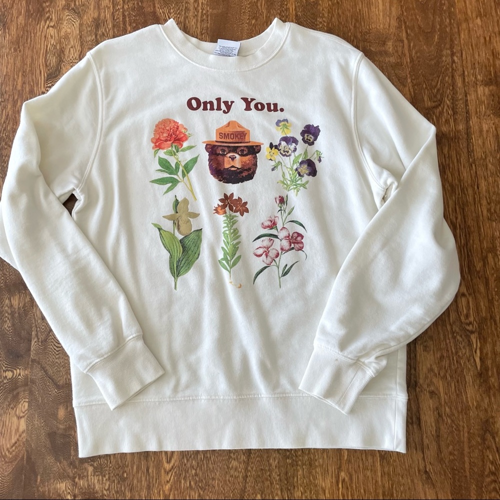 Smokey the Bear Floral Crewneck